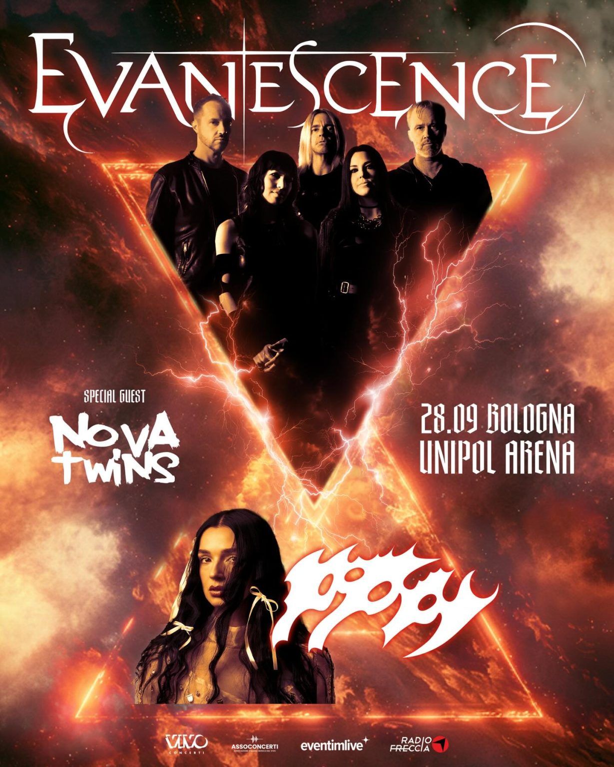 evanescence bologna 2026 spaziorock