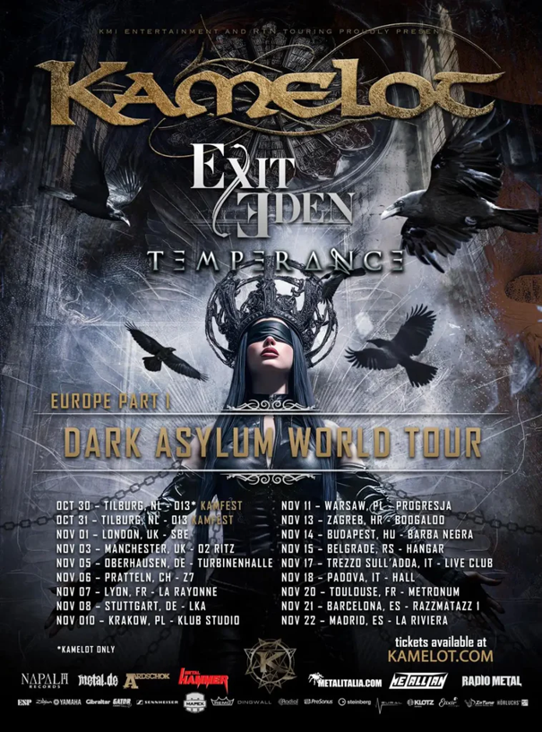 kamelot world tour spaziorock